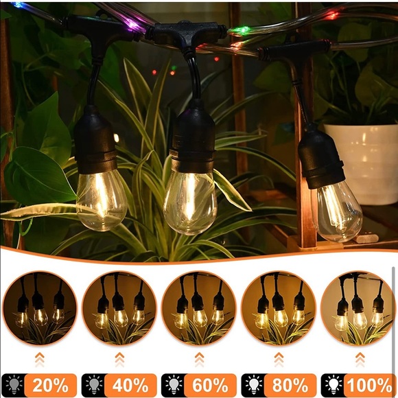 New Solar Outdoor Lights, RGB+2700K Waterproof Dimmable Shatterproof S14 Bulbs - Picture 7 of 10